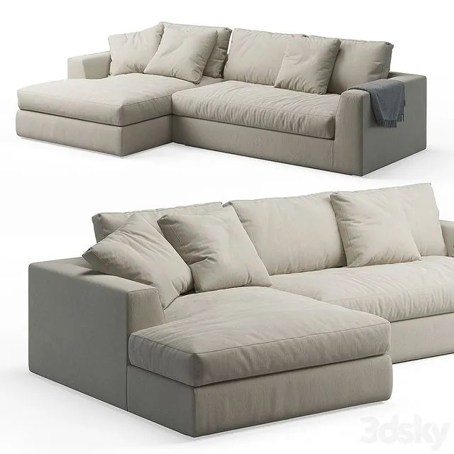 Louis plus Sofa Meridiani 3D Model Louis plus Sofa Meridiani 3D Model
