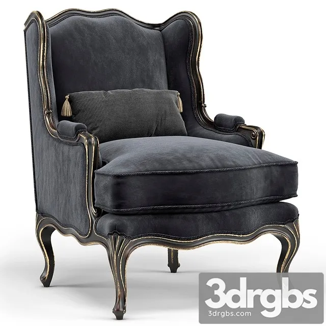 Louis XV Bergere Wing Armchair 3D Model Download Louis XV Bergere Wing Armchair 3D Model Download
