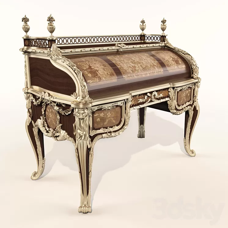 Louis XV Bureau 3D Model Louis XV Bureau 3D Model