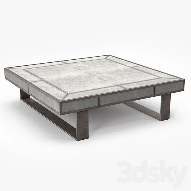 Louise Bradley Antique Mirror Coffee Table 3D Model
