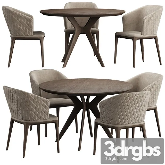 Louise Chair Clark Table 3D Model Download