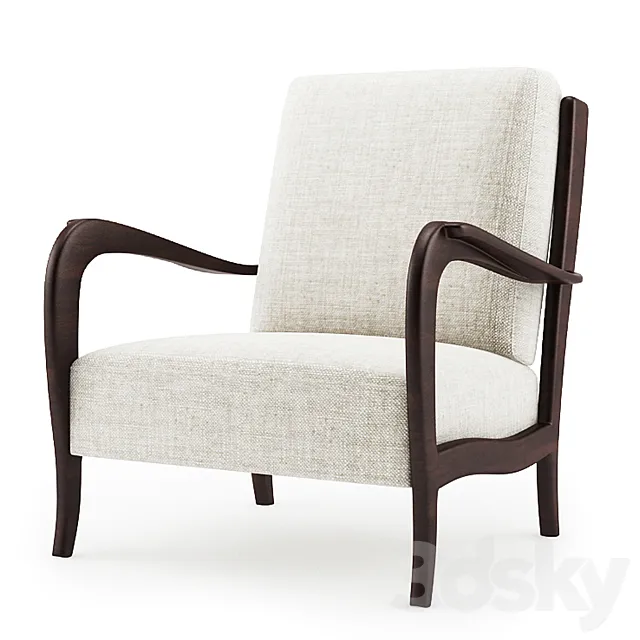 Lounge Chairs in the Style of Paolo Buffa 3D Model