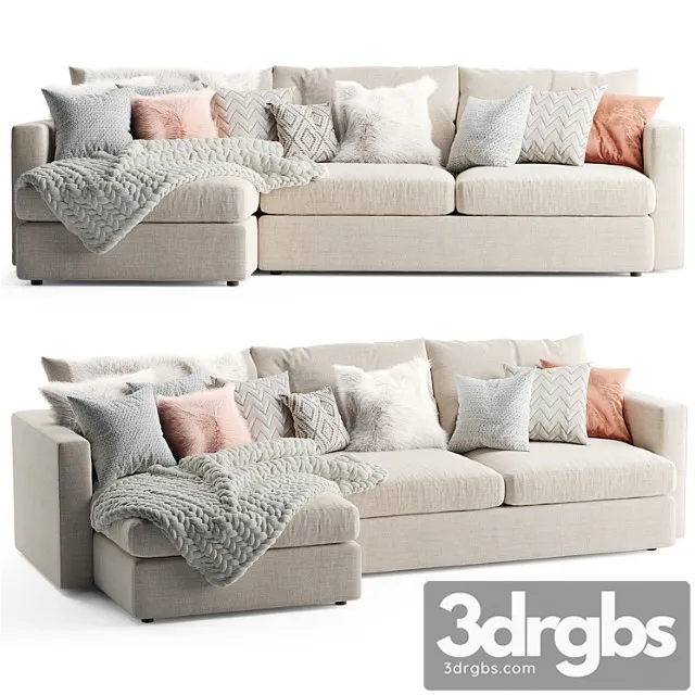 Lounge ii crate and barrel 2 3D Model Download