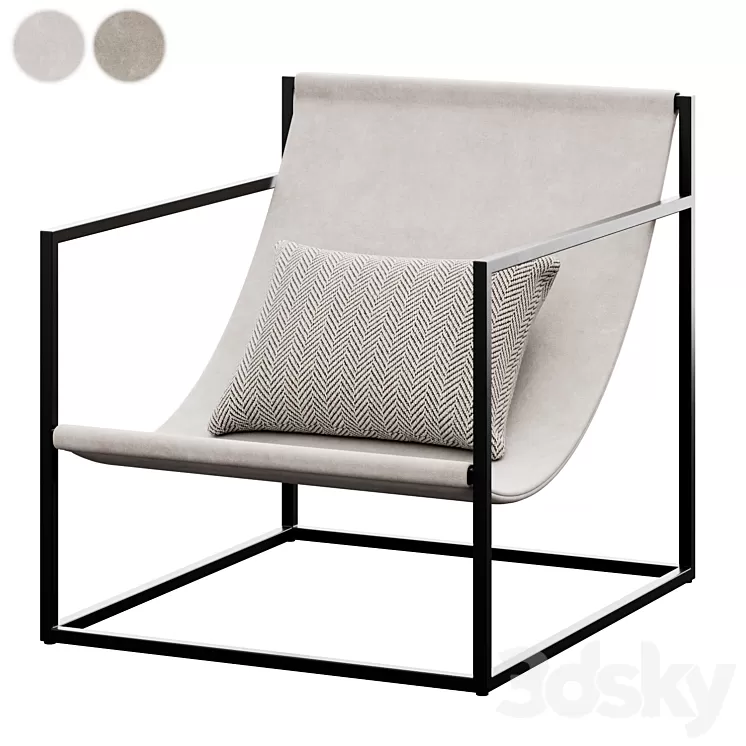 Lounge Sling Chair by FineRoomLiving 3D Model Free Download