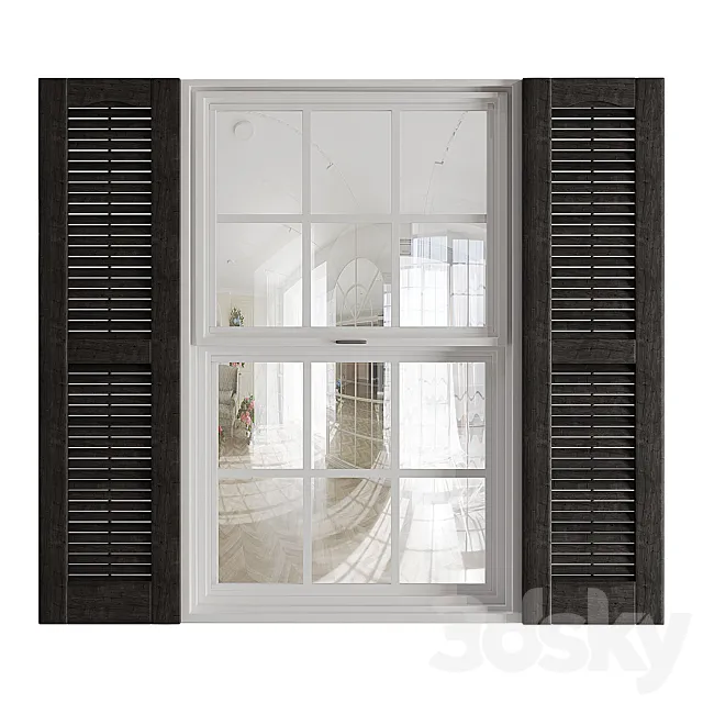 Louvered Shutters 3D Model