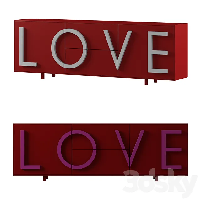 LOVE LARGE sideboard by Driade 3DModel LOVE LARGE sideboard by Driade 3DModel