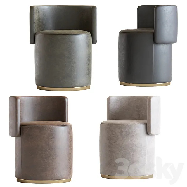 Love seat pouf rugiano 3DModel Love seat pouf rugiano 3DModel