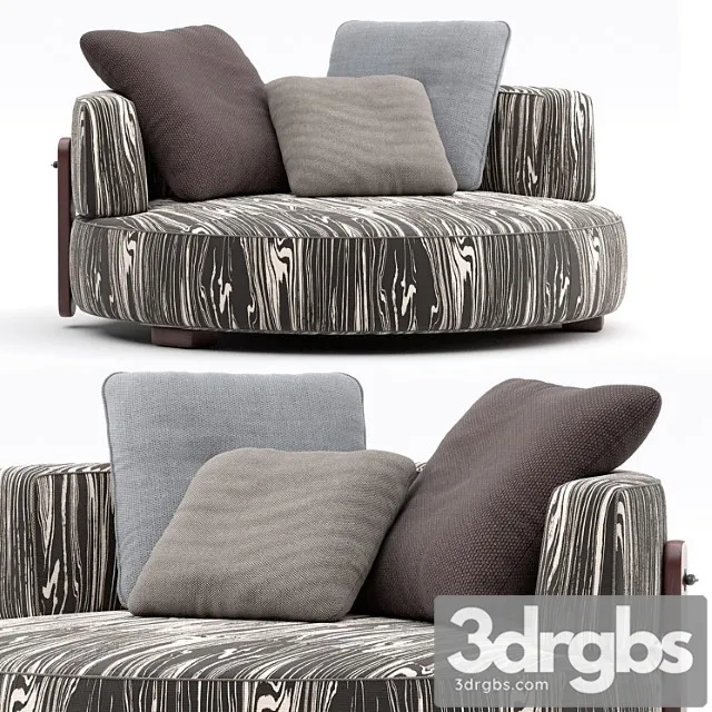 Loveseat Florida By Minotti 3D Model Download
