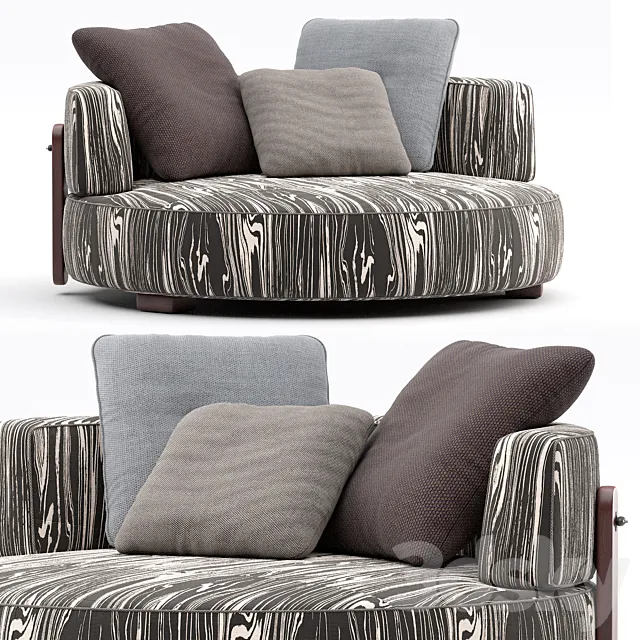 LOVESEAT Florida By Minotti 3D Model LOVESEAT Florida By Minotti 3D Model