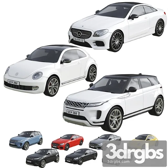 Low poly cars set 3D Model Download
