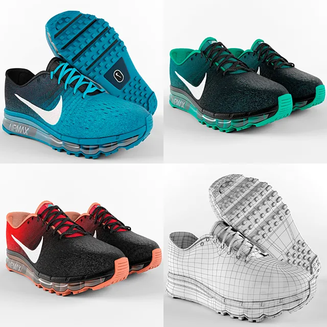 Low poly sneakers Nike Air Max 3DModel