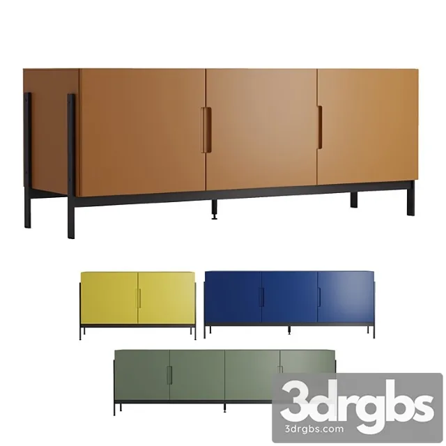 Low Rectangular Float Sideboard Novamobili 3D Model Download