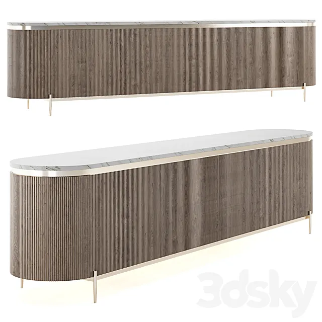 Low sideboard vintage style 3DModel Low sideboard vintage style 3DModel