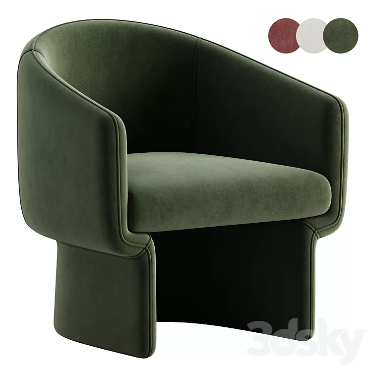 lowrance arm chair 3D Model Free Download