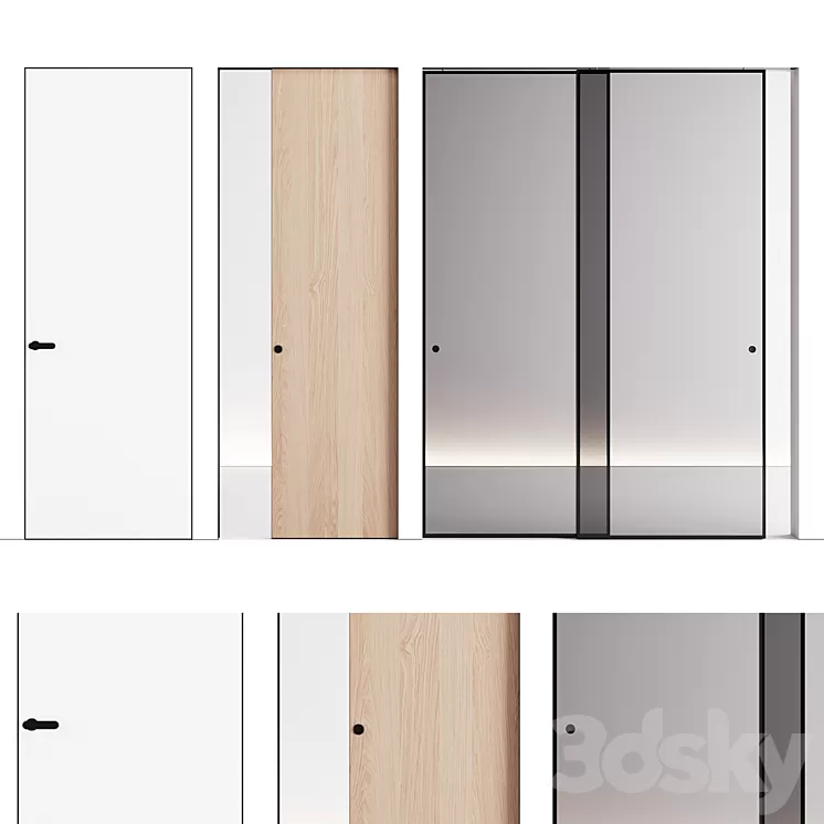 Lualdi doors set 3D Model
