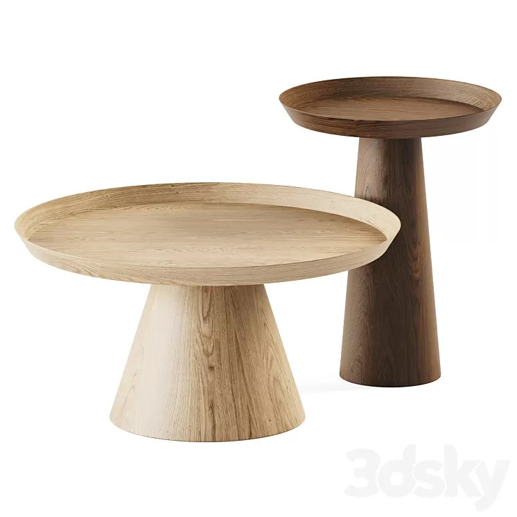 Luana Coffee Table Oak Bloomingville 3D Model Free Download