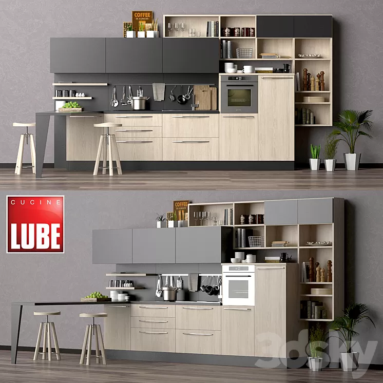 LUBE_CUCINE kitchen 3D Model LUBE_CUCINE kitchen 3D Model