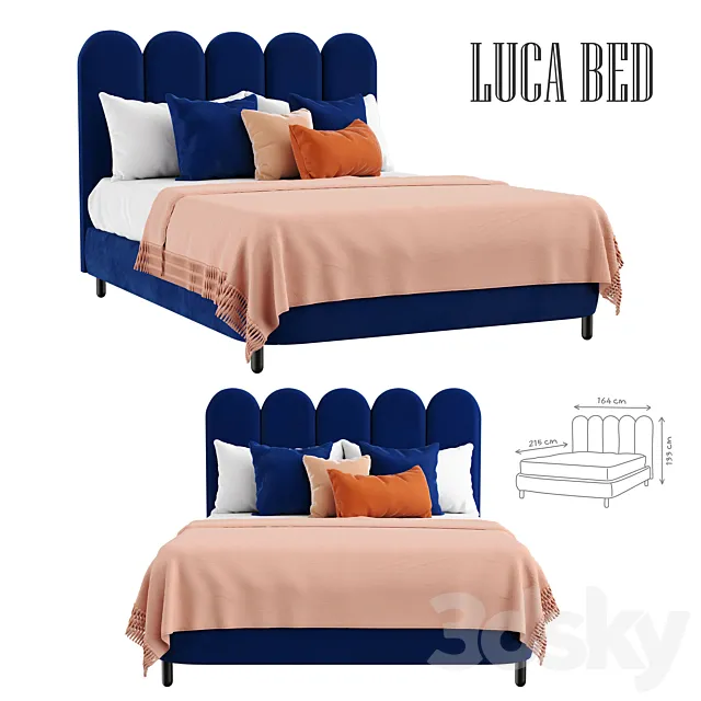 LUCA bed from Love You Home 3D Model LUCA bed from Love You Home 3D Model