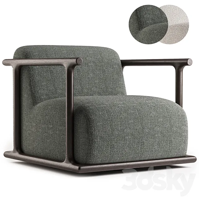 Lucia Swivel Accent Chair 3D Model