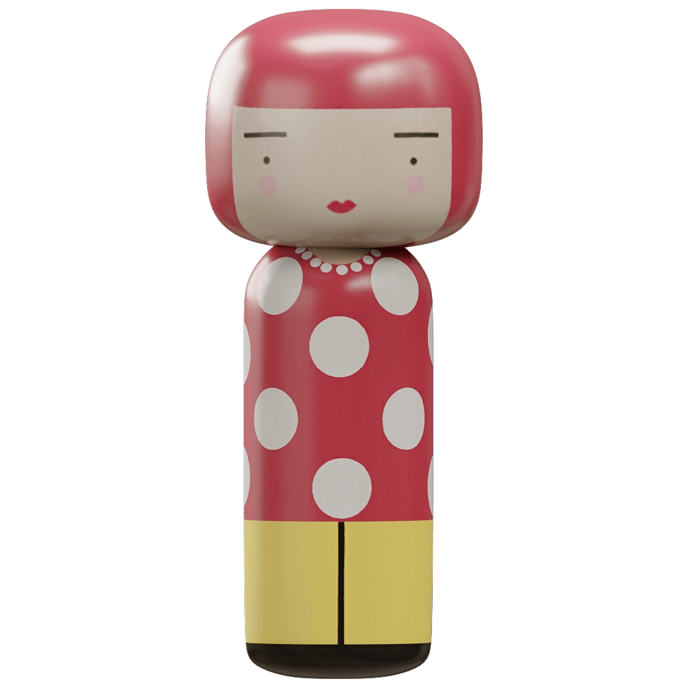 Lucie Kaas  – Wooden doll Kokoeshi 3D Model