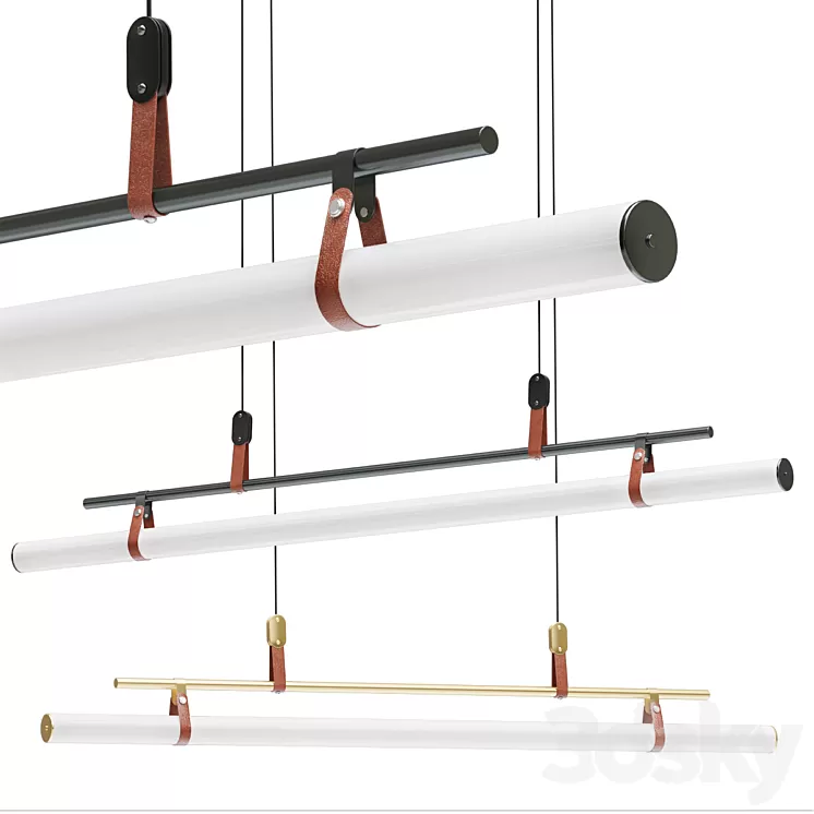 Lucien Tube Chandelier Decorlyn 3D Model Lucien Tube Chandelier Decorlyn 3D Model
