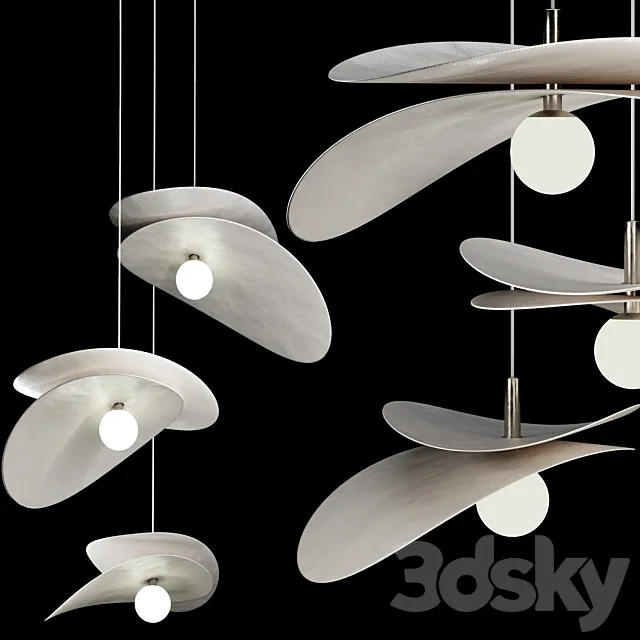 Luciole Ceramic Pendant Light by La Vie 3D Model