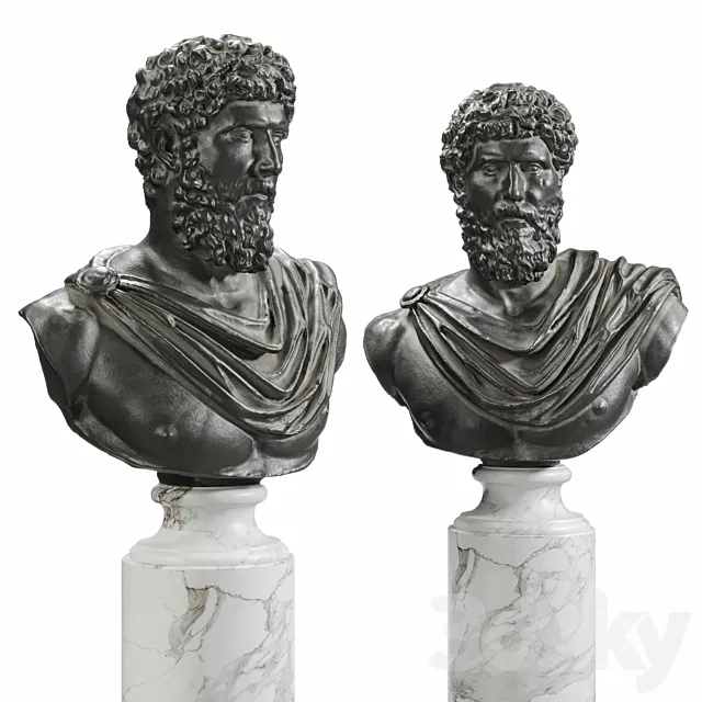 Lucius Verus Bust Black 3DModel Lucius Verus Bust Black 3DModel