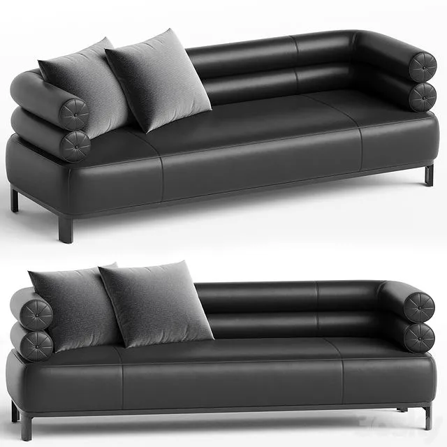 Lucy Leather Sofa 3D Model