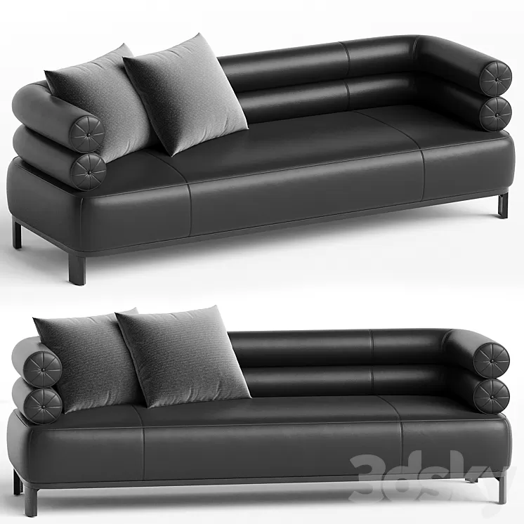 Lucy Leather Sofa 3D Model Free Download
