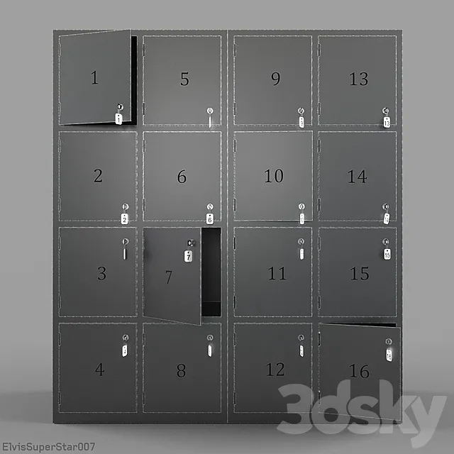 luggage storage v2 \ storage room 3D Model