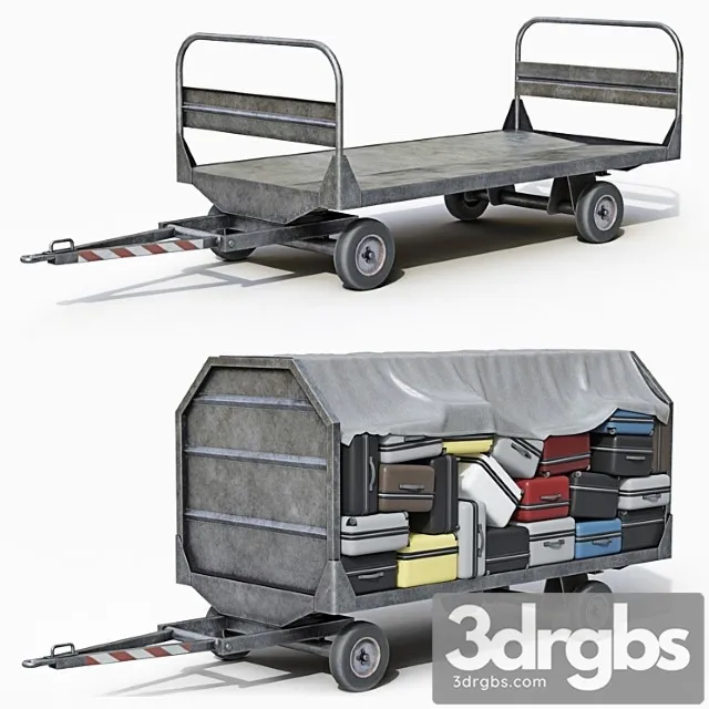 Luggage trolley 3D Model Download