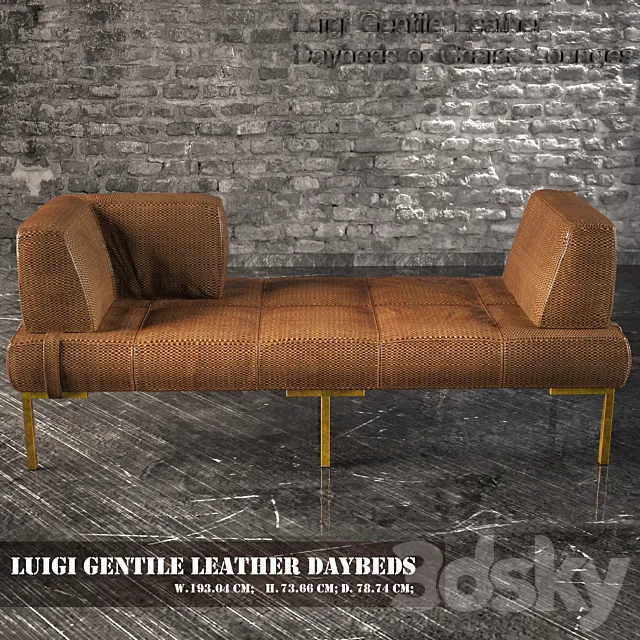 Luigi Gentile Leather Daybeds 3DModel Luigi Gentile Leather Daybeds 3DModel
