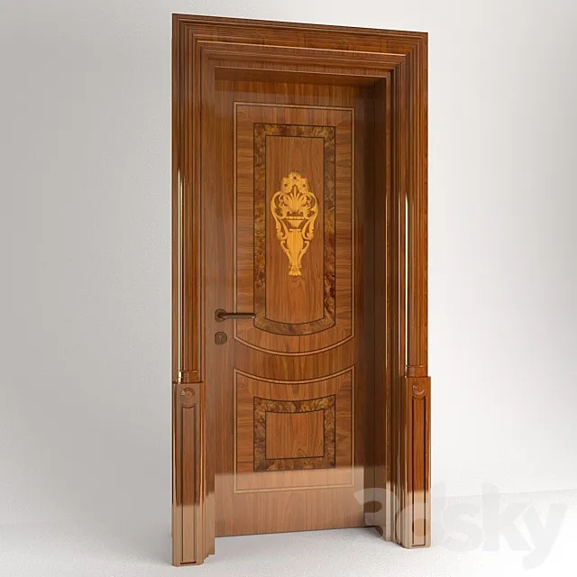Luigi XVI door panels without low 3D Model