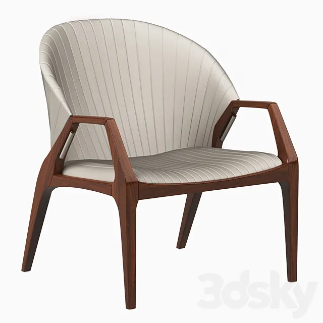 LUISA WHITE CHAIR by CB2 3DModel