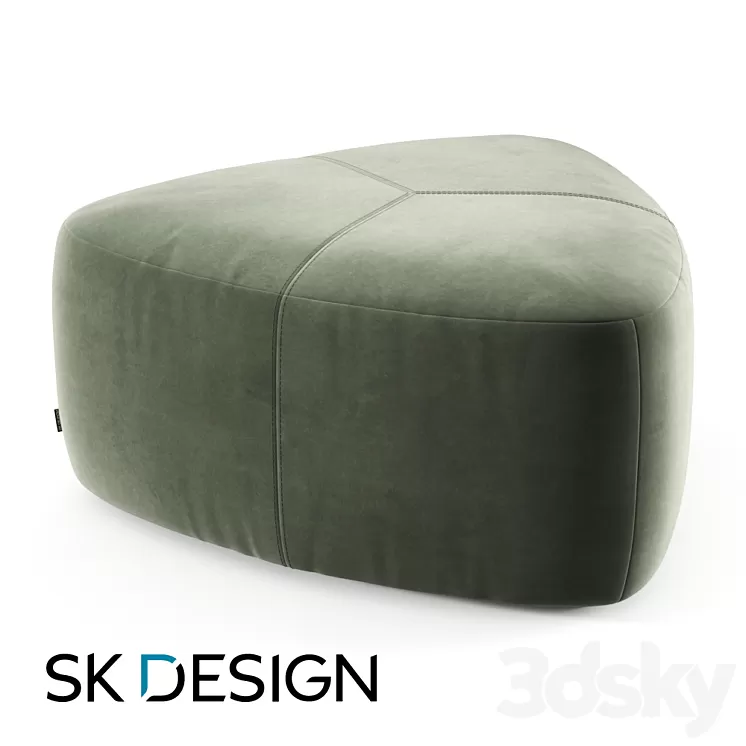 Lull Medium pouf 3D Model Lull Medium pouf 3D Model