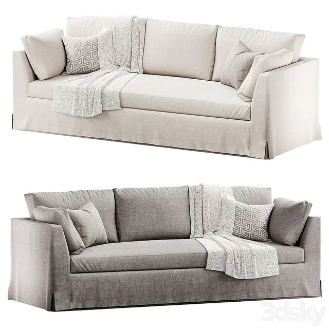 Lulu and Georgia Coen Slipcover Sofa 3D Model Lulu and Georgia Coen Slipcover Sofa 3D Model