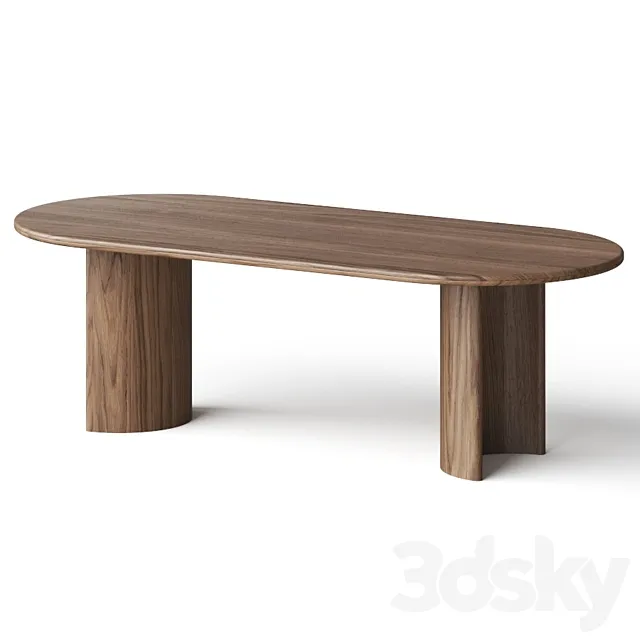 Lulu and Georgia Gilda Oval Dining Table 3DModel