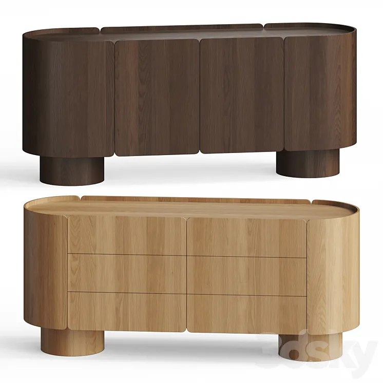 Lulu and Georgia Raphael Dresser Sideboard Table 3D Model Free Download