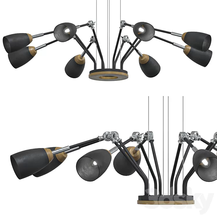 Lumen Lux Ceiling Chandelier 3D Model Free Download