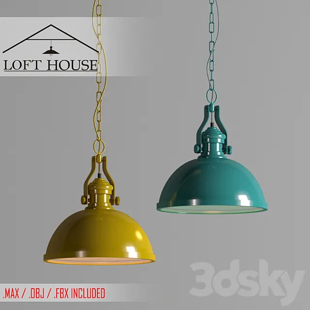 Luminaire suspension LOFT HOUSE P-194. P-195. P-196. P-197 3DModel Luminaire suspension LOFT HOUSE P-194. P-195. P-196. P-197 3DModel