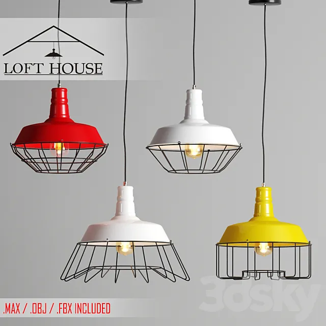 Luminaire suspension LOFT HOUSEP-63_1 P-63_2 P-63_3 P-63_4 3D Model Luminaire suspension LOFT HOUSEP-63_1 P-63_2 P-63_3 P-63_4 3D Model
