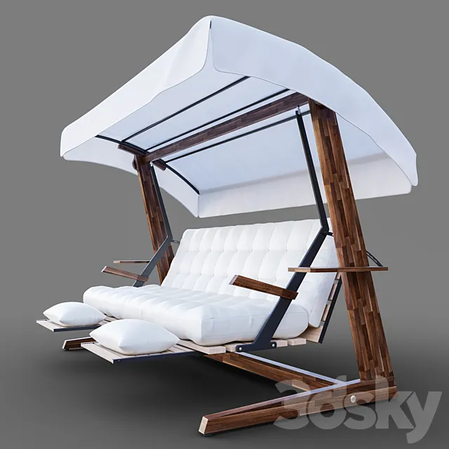 Luna 2600 Luxury Garden Swing Chair 3D Model