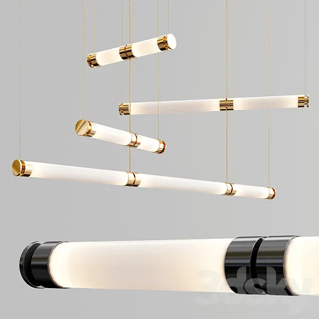 LUNA Lighting System Chandelier 3D Model LUNA Lighting System Chandelier 3D Model