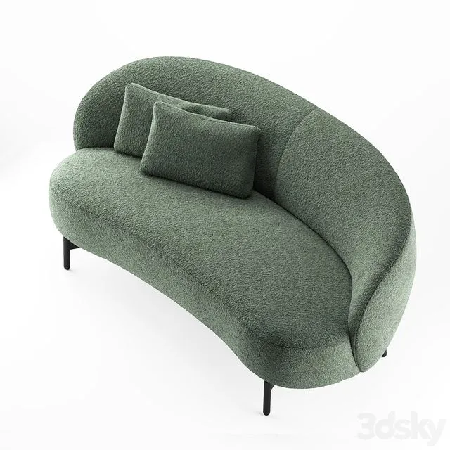 Lunam sofa by Kartell 3D Model Lunam sofa by Kartell 3D Model