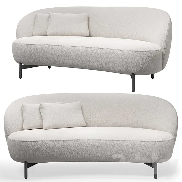 Lunam sofa by Kartell 3D Model Lunam sofa by Kartell 3D Model