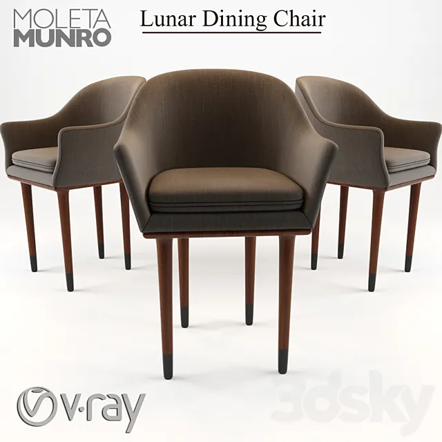 Lunar Dining Chair 3D Model