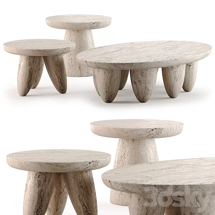 Lunarys Coffee Tables by Hommes 3D Model Free Download