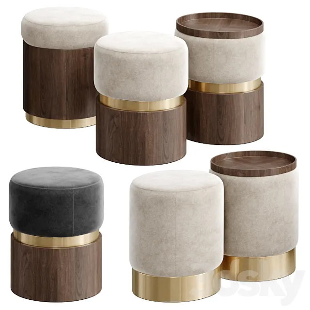 LUNE STOOLS by Carlyle Collective 3DModel LUNE STOOLS by Carlyle Collective 3DModel