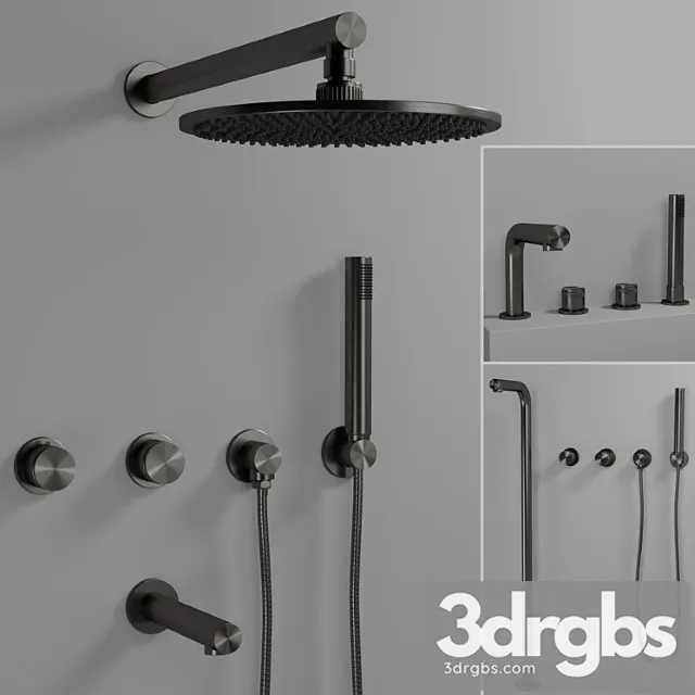 Lusso Stone Shower Set 3D Model Download