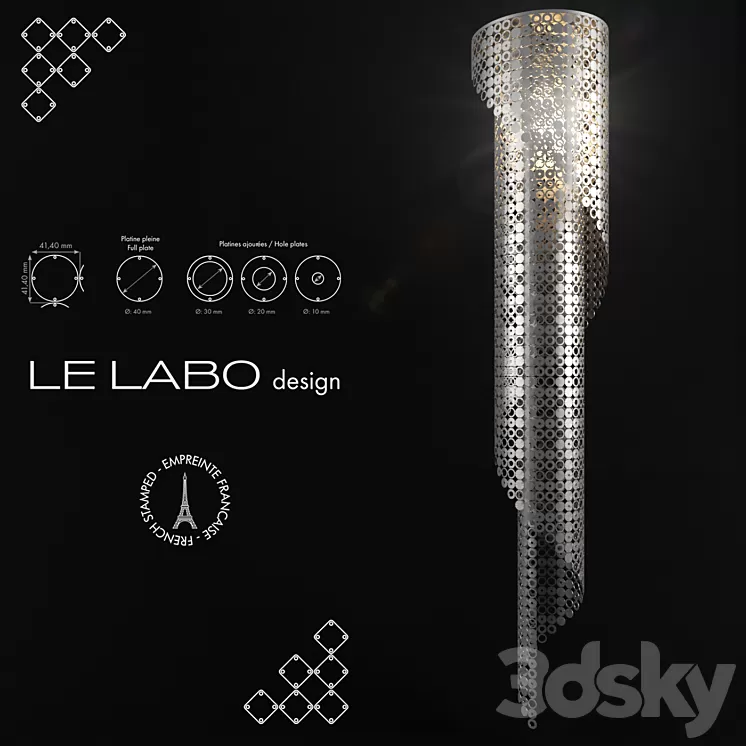 Lustre Spirale Bubble by Le Labo Design 3D Model